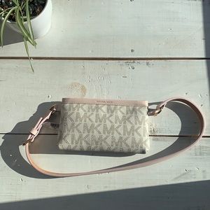 Pink, White and Gold Michael Kors Fanny pack